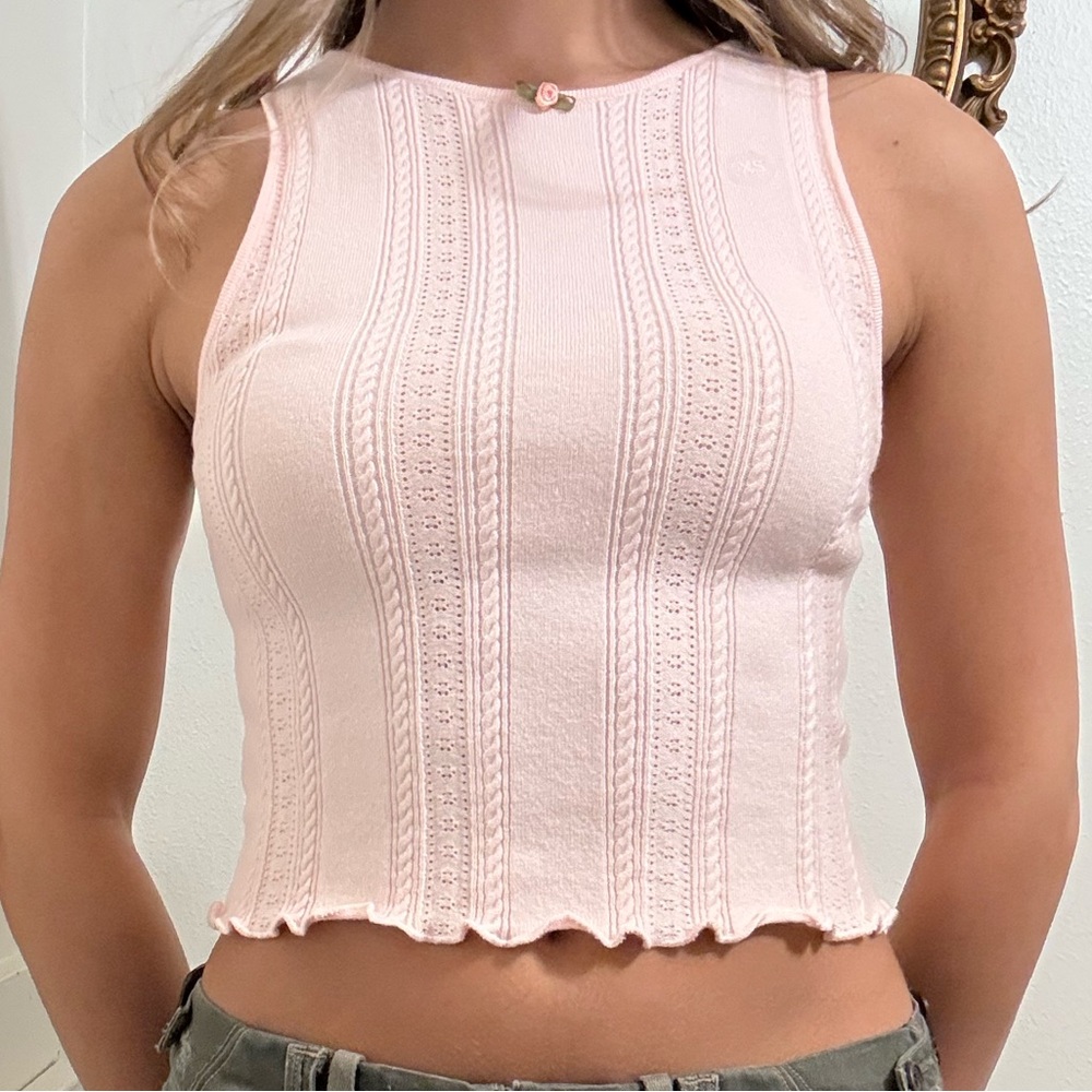 PacSun Light Pink Knit Tank Top
